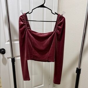 FOREVER 21 pink velvet top
